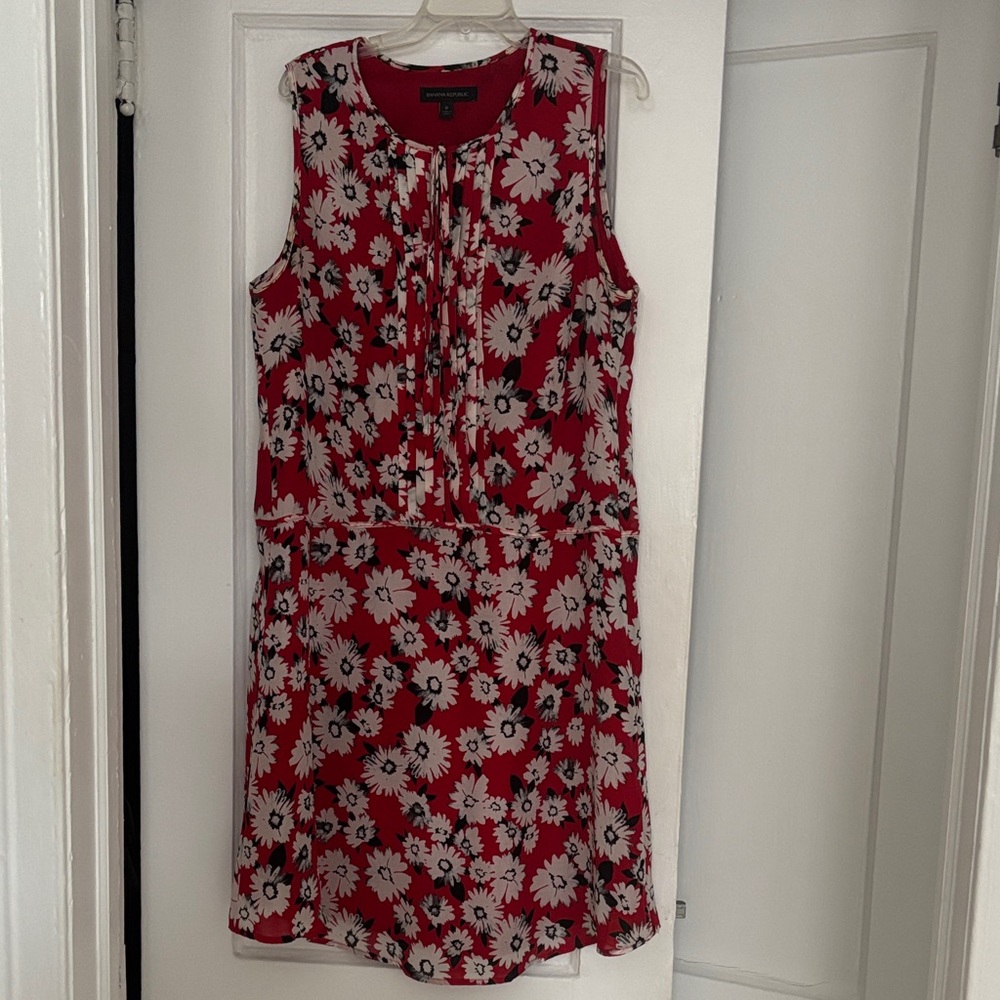 Banana Republic Red Floral Dress